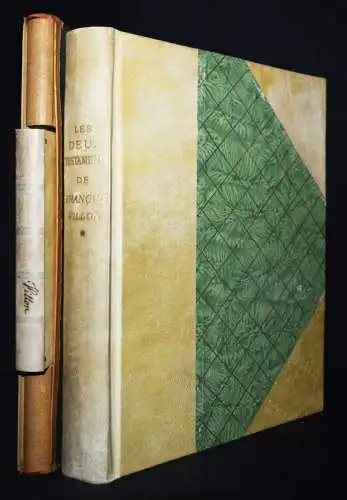 Villon, Francois. Les deux Testaments. Club du Livre 1944 NUM  1/5000 FAKSIMILE