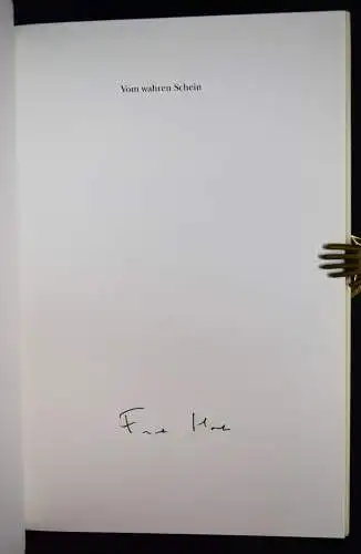 Horvat, Frank. Vom wahren Schein. Umschau/Braus 1999 SIGNIERT