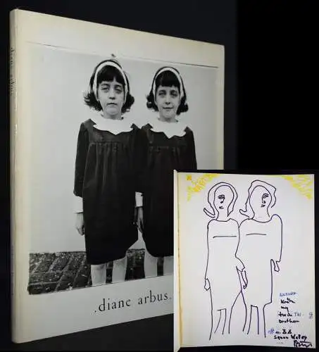 Günter Brus - ORIG.-ZEICHNUNG WIDMUNGSEXEMPLAR - Diane Arbus. Fourth printing