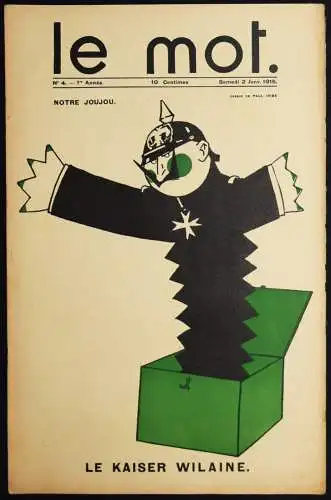 Iribe et Cocteau, Le Mot, No. 4 - 1915 AVANTGARDE ZEITSCHRIFT
