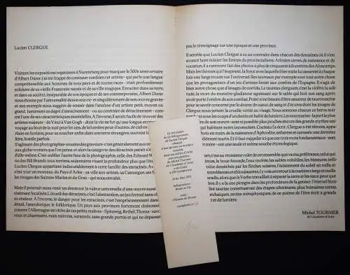 Tournier, Lucien Clergue - 1972 SIGNED NUM 1/40 + ORIG.-PHOTOGRAPH