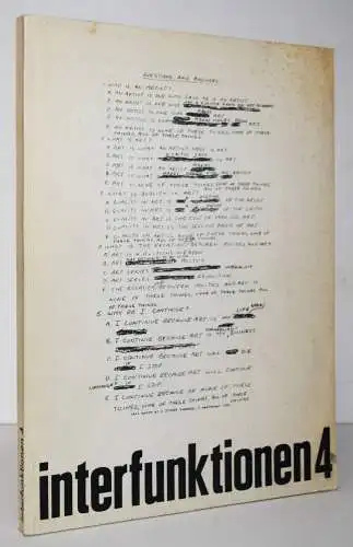 Interfunktionen. Zeitschrift...12 HEFTE  1968-1975 AVANTGARDE FLUXUS