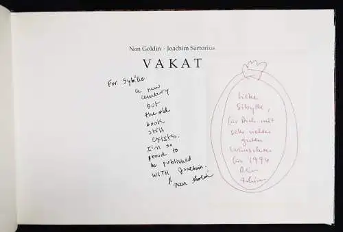 Goldin, Nan. Vakat -  INSCRIBED SIGNED WIDMUNGSEXEMPLAR