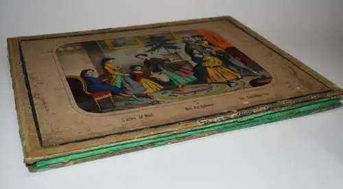 SCHÖNES BIEDERMEIER-PUZZLE ~ 1850 - Der Christbaum. The Christmas-box