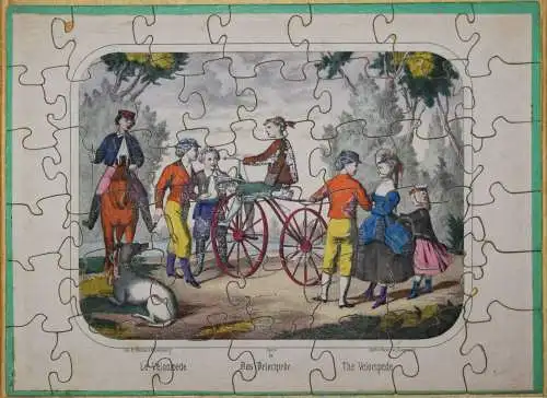 SCHÖNES BIEDERMEIER-PUZZLE ~ 1850 - Der Christbaum. The Christmas-box