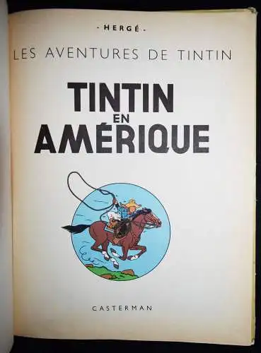 Herge, Tintin en Amerique. Casterman 1949 COMICS