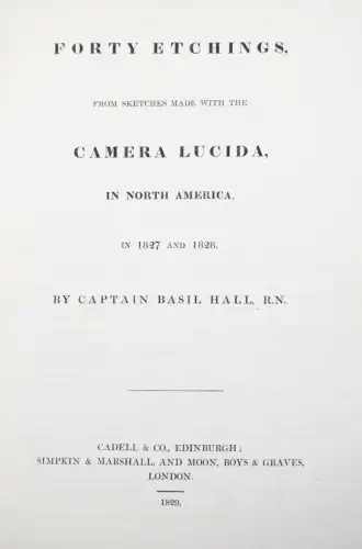 Hall, Forty etchings, from sketches made with the 1829 CAMERA LUCIDA