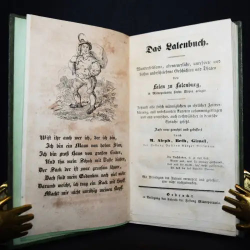 SCHILDBÜRGER – Aleph Beth Gimel. Das Lalenbuch 1839  W. Cornelius ERSTE AUSGABE