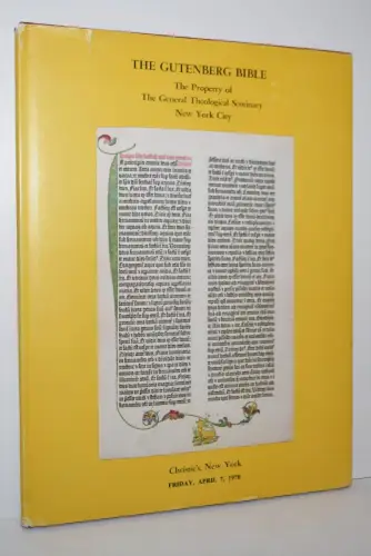 Gutenberg Bibel – The Gutenberg Bible 1978 AUKTIONSKATALOG CHRISTIES NEW YORK