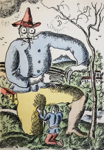 Hauff, Wilhelm. Das kalte Herz 1920 HANDKOLORIERT SIGNIERT K. RÖSSING NUM 1/50