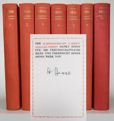 Hesse, Hermann. Gesammelte Dichtungen - 1952 SIGNIERT