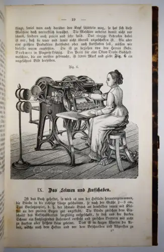Bauer, Handbuch der Buchbinderei - 1881 WIDMUNGSEXEMPLAR
