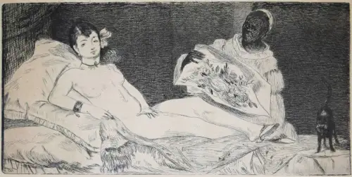 EDUARD MANET - OLYMPIA - ORIG.-RADIERUNG 1867 - Emile Zola