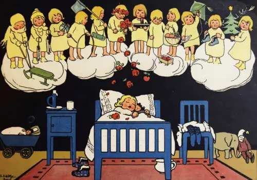 Schur, Ernst. Das lustige Jahr - 1910 ERSTE AUSGABE  - ILSE SCHUR - JUGENDSTIL