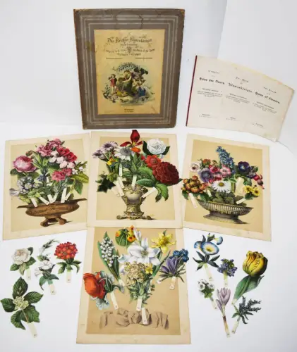 Geissler, Reich der Blumenkönigin  1860 ERSTE AUSGABE SPIELBILDERBUCH BLUMEN
