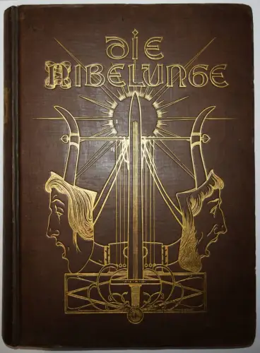 Die Nibelunge 1898-1904 RIESIGES UND SELTENES JUGENDSTIL-BUCH ! - 57 x 42 cm !!