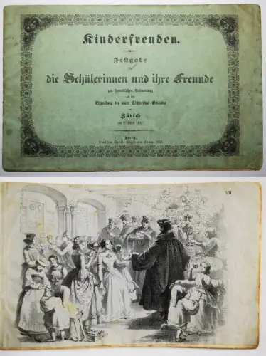 Kinderfreuden. Festgabe für die Schülerinnen 1853 Selten ! SCHWEIZ MUNDART