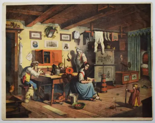 Bilderbogen, Anschauungs-Tafeln - um 1870 LITHOGRAPHIEN BERUFE