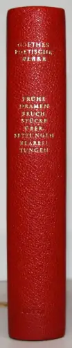 Goethe, Frühe Dramen, Bruchstücke,... Cotta 1953 GANZLEDER-DÜNNDRUCK-AUSGABE