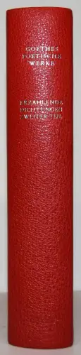 Goethe, Erzählende Dichtungen, zweiter Teil. Cotta 1951 GANZLEDER-DÜNNDRUCK