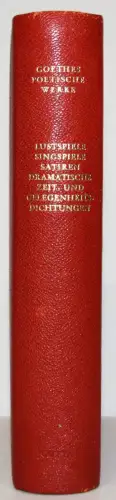 Goethe, Lustspiele, Singspiele, Satiren - Cotta 1953  GANZLEDER-DÜNNDRUCK