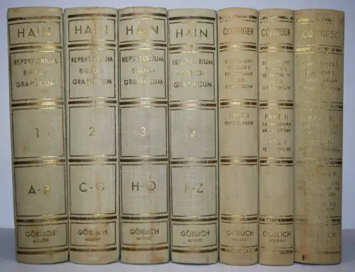 Hain, Repertorium bibliographicum 1948-1950 + Coptinger, Supplement to..