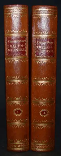 FRAUEN-BIOGRAPHIEN Sainte-Beuve, Frauenbildnisse... SCHÖNE HALB-LEDER-BÄNDE