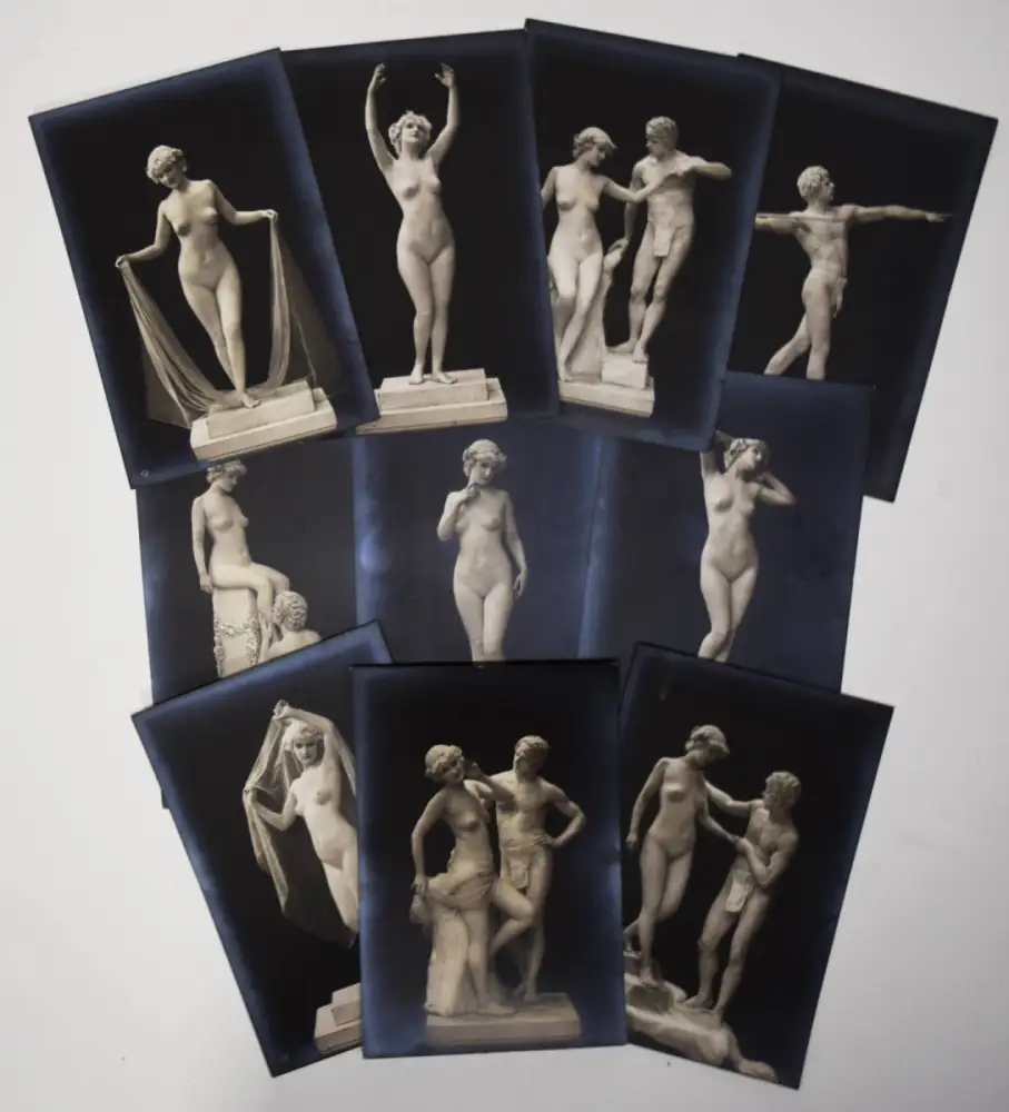 DESMOND - Lebende Marmor-Bildwerke Marmorgruppen 1908 ORIG.-PHOTOGRAPHIEN EROTIC 2
