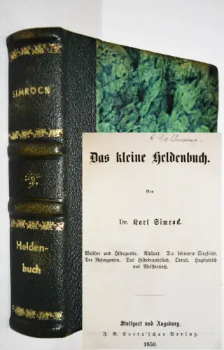 Simrock, Karl. Das kleine Heldenbuch - 1859 ERSTE AUSGABE SAGEN