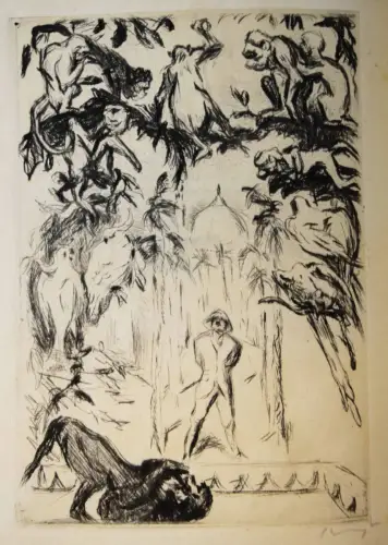 MAX SLEVOGT ORIG.-RADIERUNG SIGNIERT NUMMERIERT Sievers, Bilder aus Indien 1922