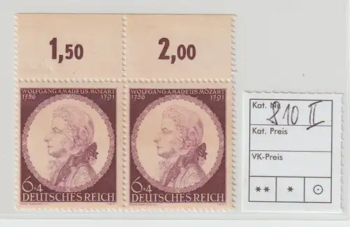 DR: "Mozart" mit PF II, ** (MNH), 