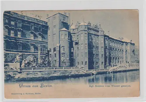 Fotokarte Berlin Schloss vom Wasser gesehen