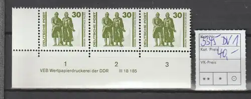 DDR-Druckvermerke:: Freimarke Goethe/Schiller mit DV 1