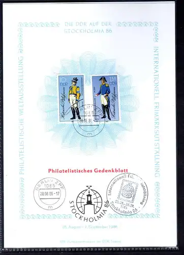 DDR-Gedenkblatt, Stockholmia 86