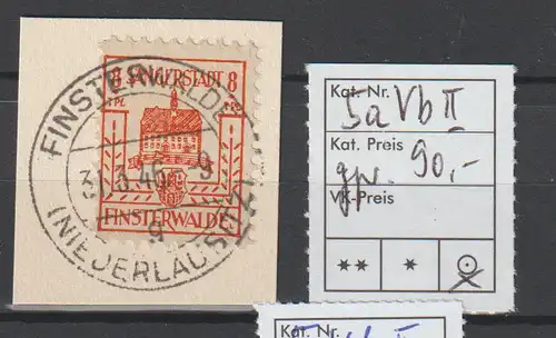 Finsterwalde, Nr. 5a V bII  auf Briefstück, geprüft Kunz BPP