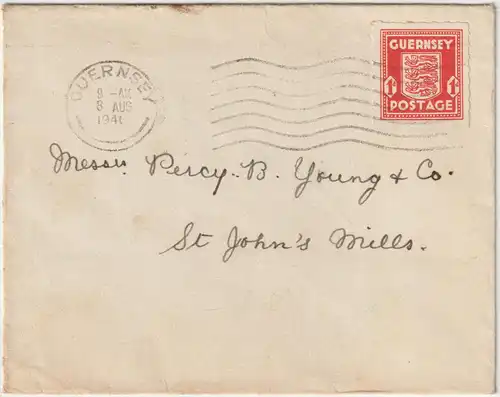 Guernsey: Brief mit EF Nr. 2