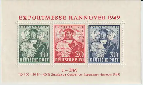 Bizone: Hannovermesseblock, postfrisch