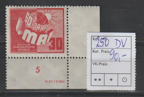 DDR-Druckvermerke: 1. Mai 1950, **