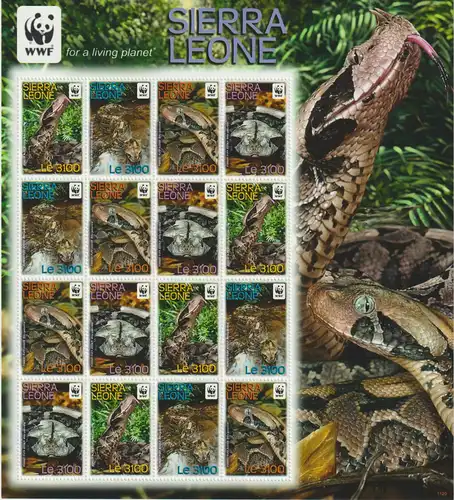 Sierra Leone WWF Reptilien Kleinbogen