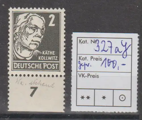 DDR Köpfe II spezial: 2 Pfg. mit WZ Y, **, BPP-geprüft