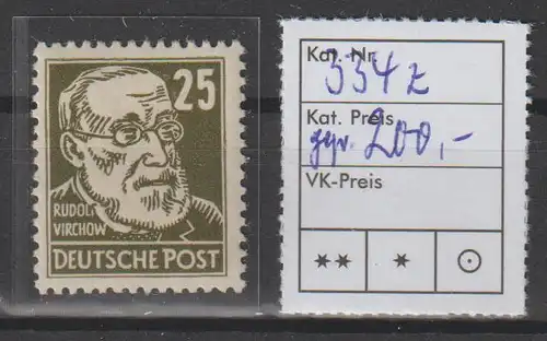 DDR Köpfe II spezial: 25 Pfg. auf z-Papier, **, BPP-geprüft