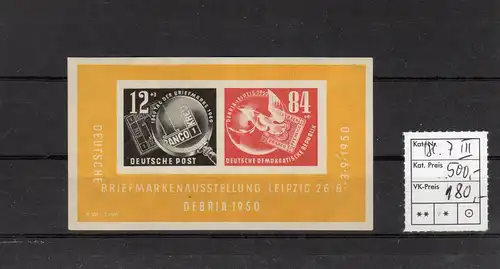 DDR, Debria-Block mit PF iii; **, Befund Mayer