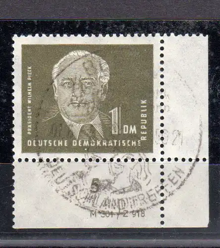 DDR, Pieck (I) 1 DM mit DV, gestempelt.