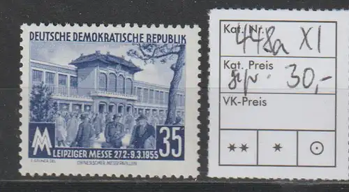 DDR spezial: Frühjahrsmesse 1955 mit WZ XI, gepr.