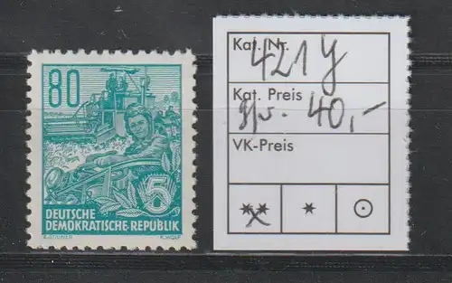 DDR spezial: 80 Pfg. Fünfjahrplan (II) mit WZ Y, **, BPP-geprüft 