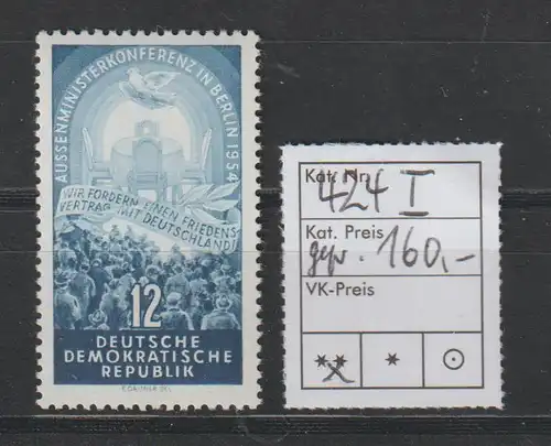 DDR spezial: 4-Mächte-Konf. mit PF I (Loch in der Stuhllehne), **, BPP-geprüft 