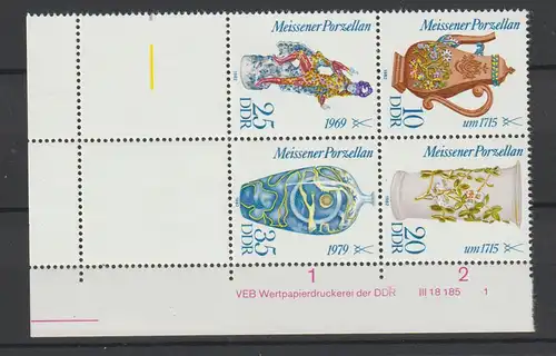 DDR Druckvermerke: Meißner Porzellan II (1982); mit Leerfeld