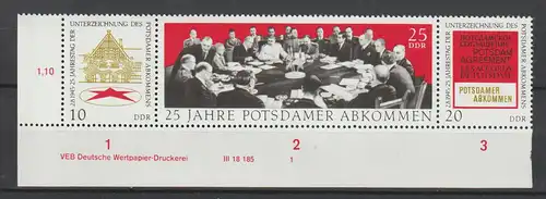 DDR Druckvermerke: Potsdamer Abkommen (1970)