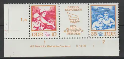 DDR Druckvermerke: FDGB-Kongress (1972)