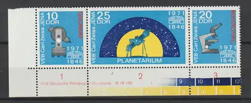 DDR Druckvermerke: Zeiss-Planetarium (1971)